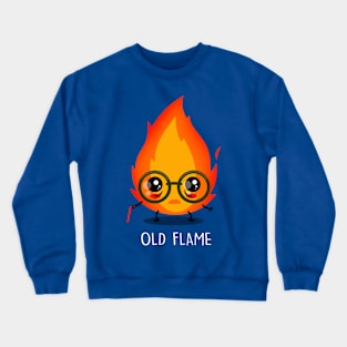 Old Flame Funny Cute Kawaii Fire Flame Old People Meme Crewneck Sweatshirt